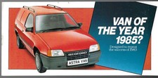 Bedford Astra Van Mk2 1984-1985 UK Market Launch Small Format Brochure Fleet & L