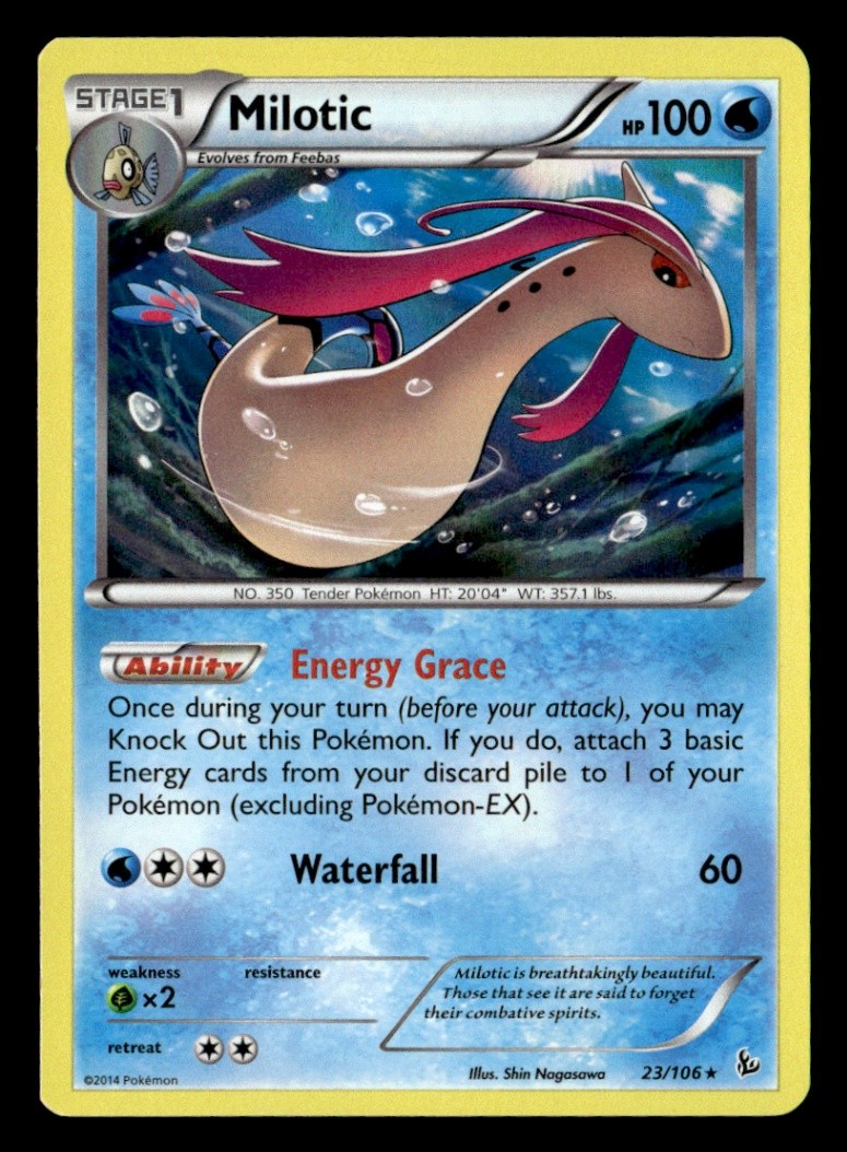 Milotic Holo Rare Reverse Holo XY - Flashfire 23/106 LP Pokémon TCG