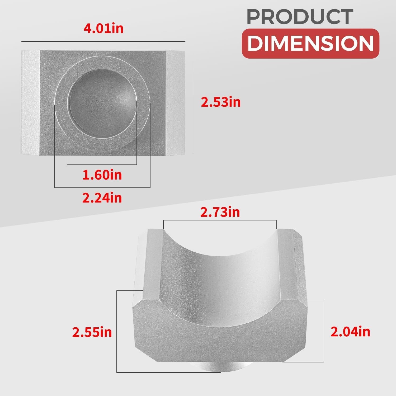 Bottle Jack / Floor Jack Axle Adapter Lifting Saddle Universal - Billet Aluminum