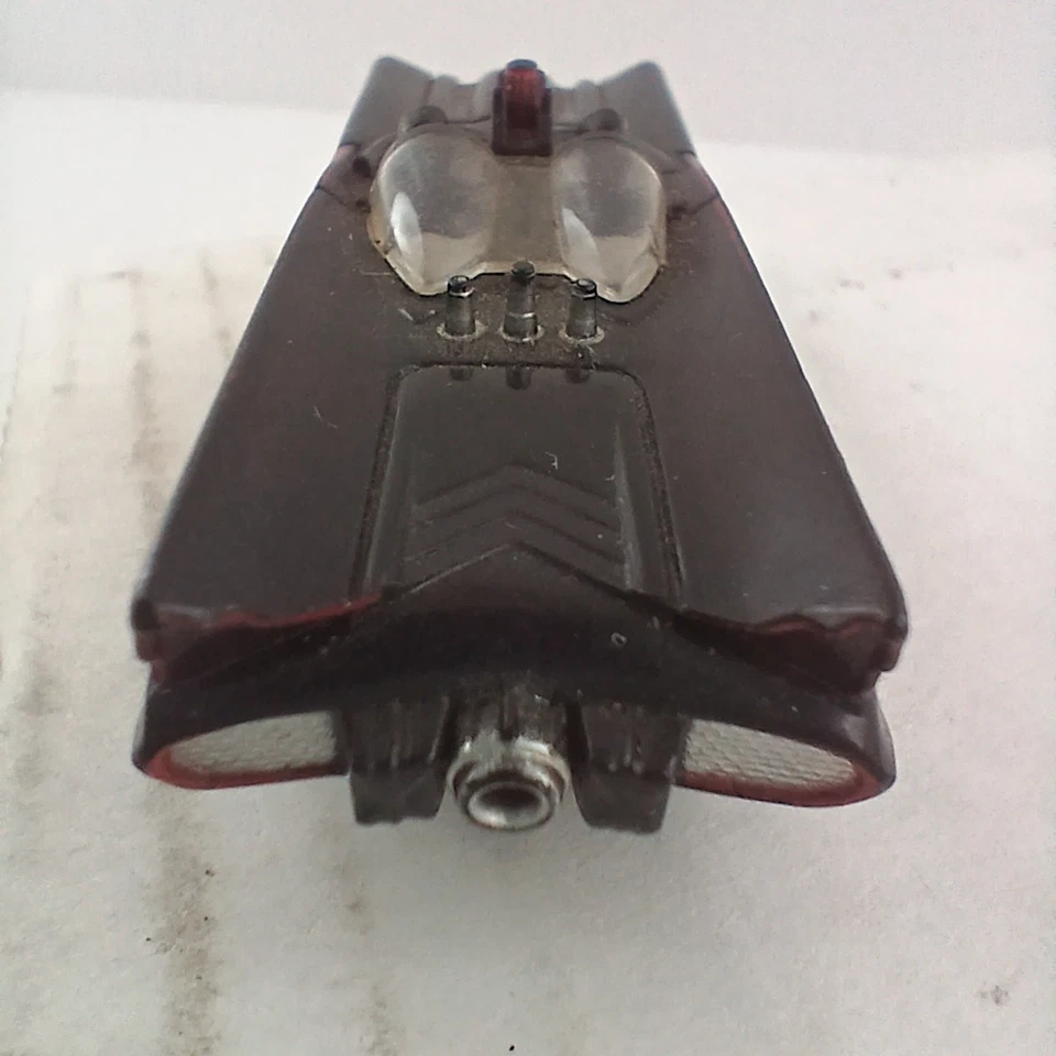 Vintage 1966 Batmobile Diecast Car Black Red Trim TV Series Bat Symbol Toy Model - Image 4 of 4