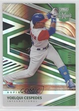 2020 Panini Elite Extra Edition Aspirations Green /499 Yoelqui Cespedes 11s9