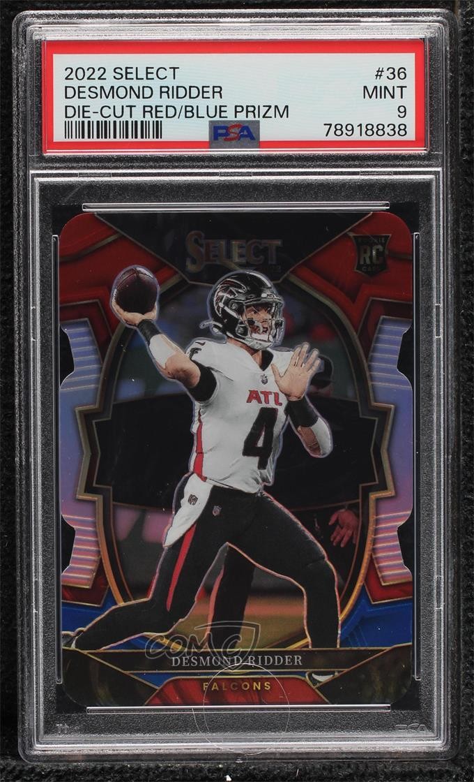 2022 Select Concourse Red & Blue Prizm Die-Cut Desmond Ridder #36 PSA 9 MINT 2l4