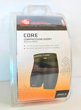 Shock Doctor Core Compression Shorts with Cup Pocket, MEDIUM (32-34) (Black) NEW