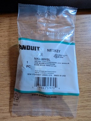 Panduit NetKey NK688MBL Cat6 Keystone Jack Module, Black ~STSI