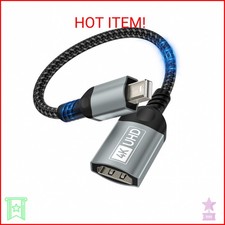Nersligek Mini DisplayPort to HDMI Adapter, 4K Mini DP Thunderbolt to HDMI Adap