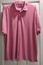 Ben Hogan Performance Men's XL Geo Pink Short Sleeve Polo Golf Shirt