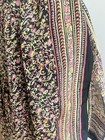 New 100% Silk Heavy Crepe Saree RITU KUMAR Style Black Pink Green Floral Paisley — photo 6