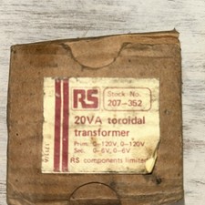 RS 20VA 6V Ringkerntransformator new old stock