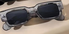 Retro Square Sunglasses for Men Women Thick Frame Anti-Glare Party S...