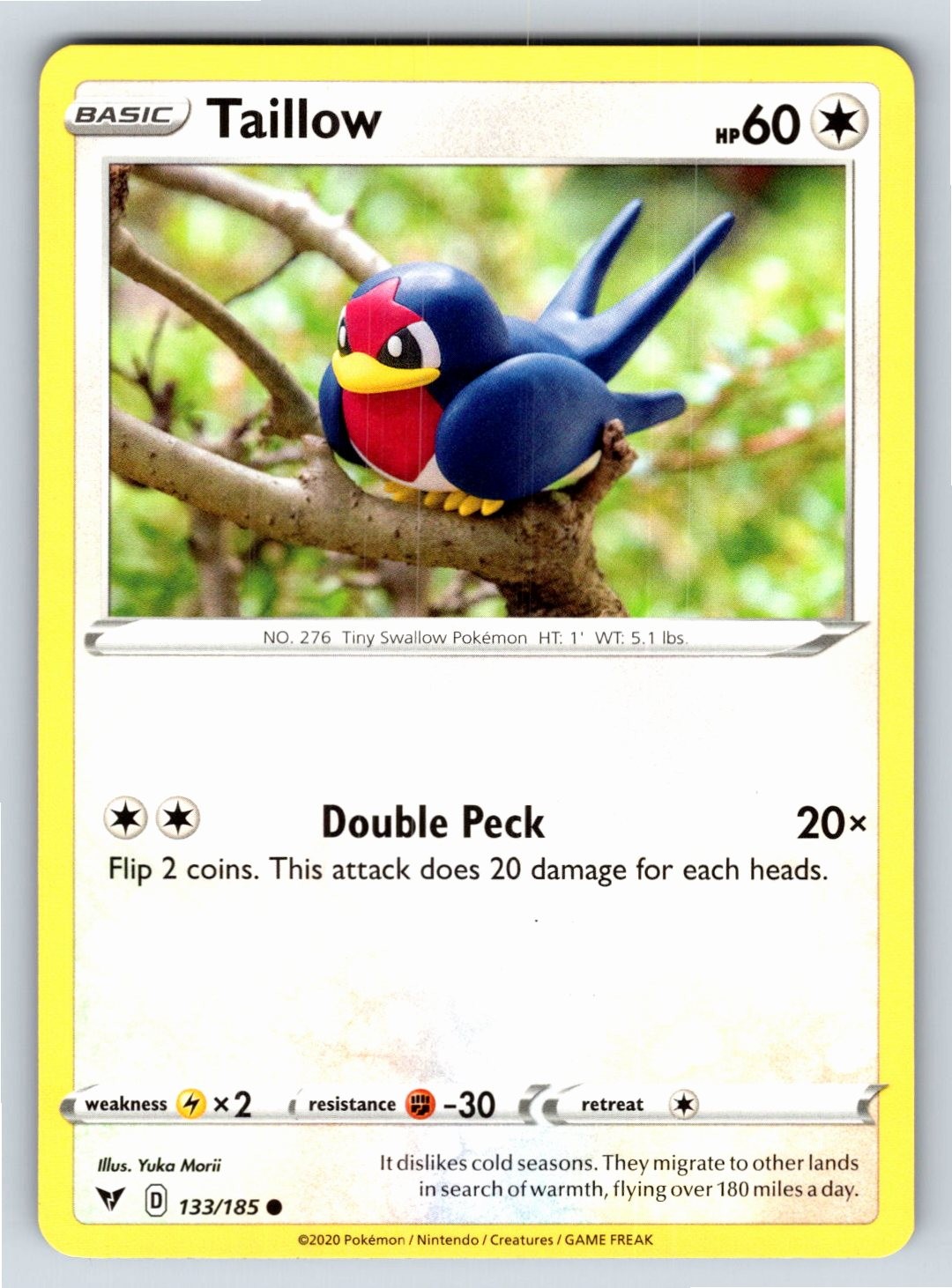 TAILLOW 133/185 VIVID VOLTAGE POKEMON NM