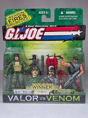 GI Joe Valor vs Venom Sgt Bazooka vs Dreadnok Torch Figure Set Sealed 2004