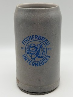 1 l Bierkrug Krug Bier Masskrug Brauerei Fischerbräu Unterneuses