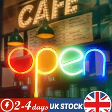 Large Bright LED OPEN Shop Sign Neon Hang Display Window Open Neon Sign Light UK