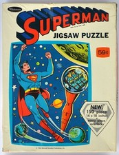 SUPERMAN 150 PIECE JIGSAW PUZZLE Complete Whitman 1966 MIB Space Station