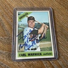 autographed  1966  Topps  Carl Warwick            #D-1