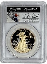 2013 W Diehl Signed Proof $50 Gold American Eagle 1 oz Coin PCGS PR 70 DCAM 4404.24 per troy oz