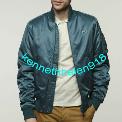 【USED】 LUZeSOMBRA jacket green L LACOSTE LIVE TAFFETA BOMBER JACKET EMERALD GREEN MENS SIZE