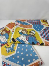 Vintage Raggedy Ann  Andy Twin Sheet Set Cotton Blend 2-Piece Bedding