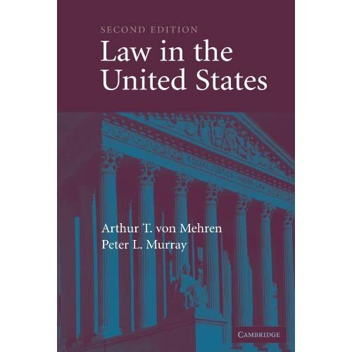 Law United States Second Edition 2e Arthur T. von Mehren Paperback 9780521617536