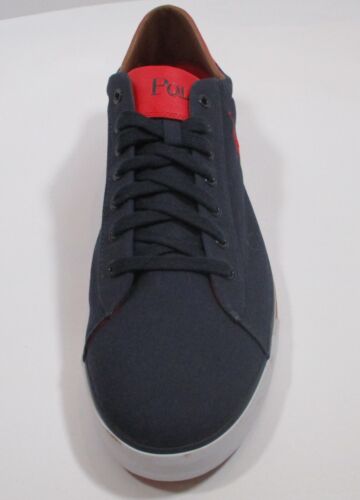 POLO RALPH LAUREN SIZE 16 D BLUE RED MENS CANVAS HARVEY FASHION SNEAKER SHOE - Picture 15 of 18