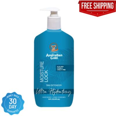 Australian Gold Moisture Lock Tan Extender w/ Aloe & Vitamin E, 16 FL OZ FREE