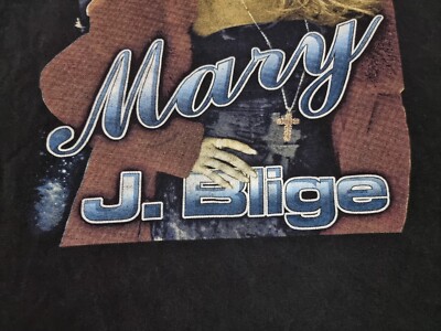 rare Vintage Mary J Blige Rap tee T-Shirt Hip hop Size L 22*29