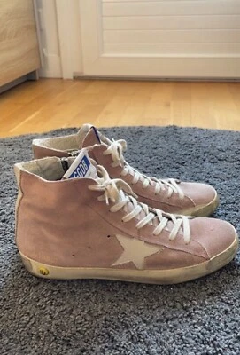 EU Größe 40 - Golden Goose Super-Star high Top rosa gebraucht guter Zustand