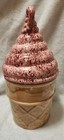 Vintage Ice cream cone cookie jar ~pink~15in — photo 3