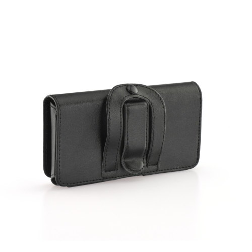Case Mens Belt Horizontal IN Eco-friendly Leather Black Universal for Samsung S8 - Zdjęcie 2 z 3