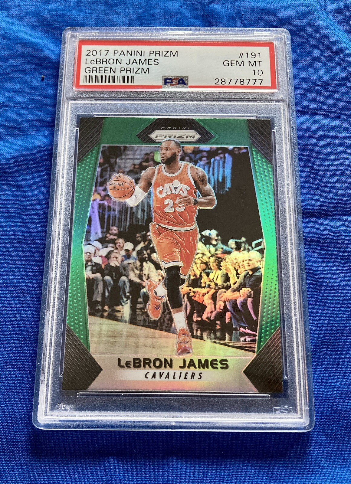 PSA 10 2017 LEBRON JAMES GREEN PRIZM #191   C