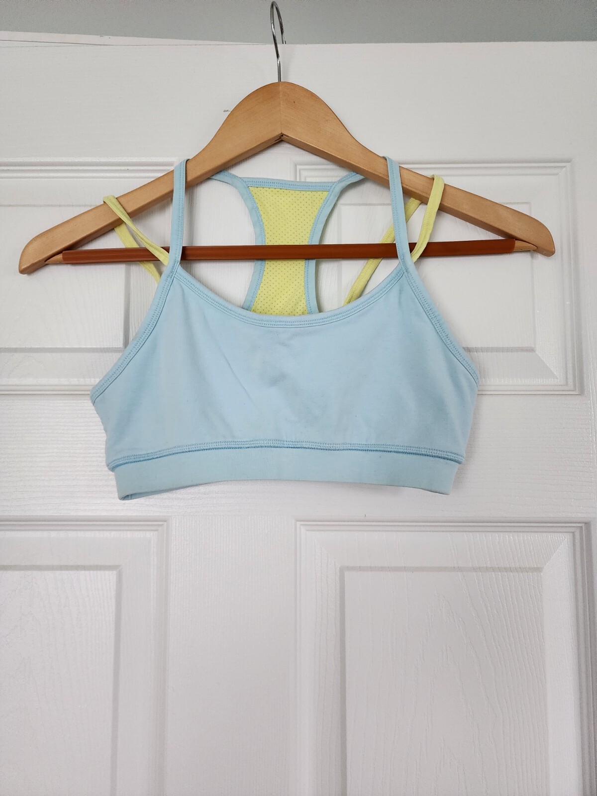 Sports Bra-Small-Forever 21-Yellow/Blue-image