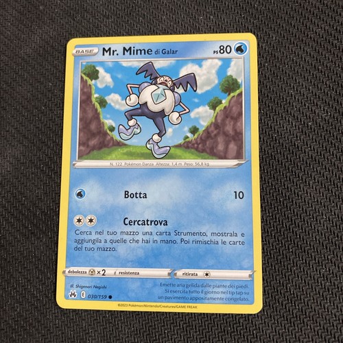 MR. MIME DI GALAR 030/159 in Italian POKEMON Zenit Regale