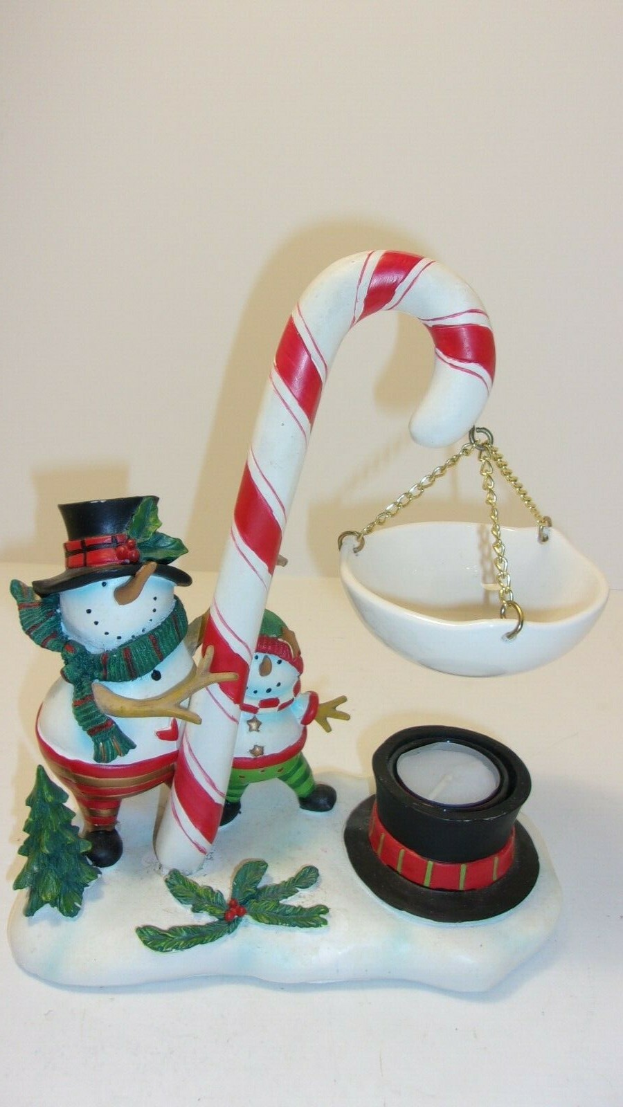 Yankee Candle Hanging Snowman Candy Cane Hanging Tart Warmer Wax Burner Ebay