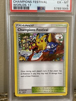 Pokemon PSA 6 EX-MINT 2017 Champions Festival World