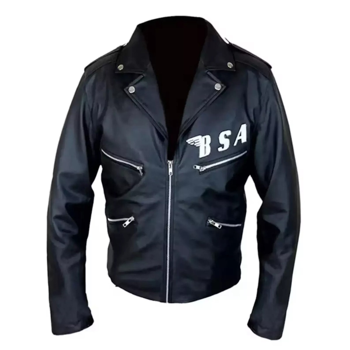 BSA George Michael Faith Rockers Revenge Biker Real Leather Jacket