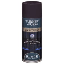 Turner & Gray Multi-Purpose Black Gloss Finish Spray Paint Can - 400ml