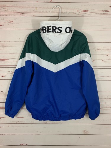Mens Members Only Pullover Windbreaker Spell Out Color Block Medium Jacket - Picture 5 of 7