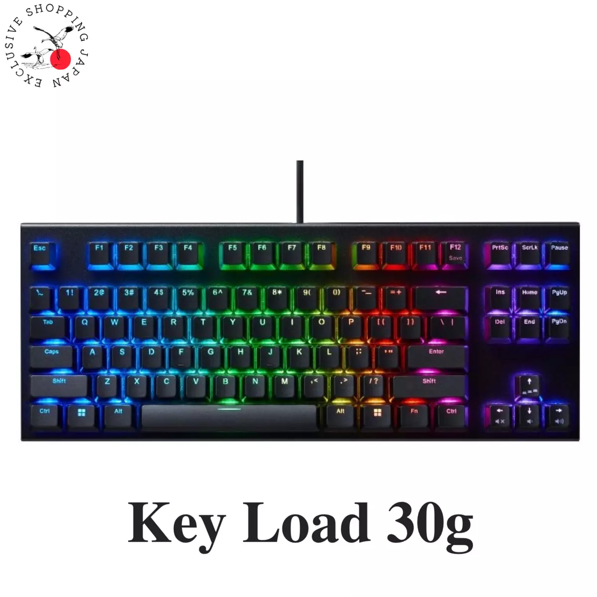 REALFORCE GX1 Keyboard 30g X1UD13 ENGLISH US LAYOUT Wired 87 Keys Black Topre