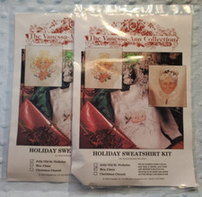 The Vanessa Ann Jolly Old St Nicholas  Mrs Claus Sweatshirt Cross Stitch Kit