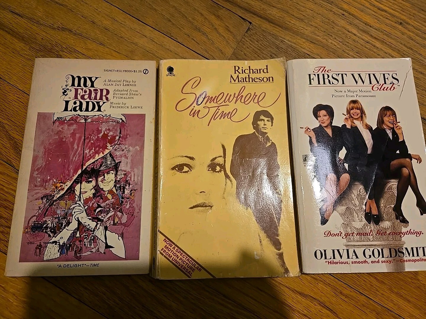 Romantic Comedy Novelization Book Lot My Fair Lady Sonewhere In Time First Wives