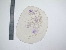vtg 1960s 1970s Tattoo acetate stencil Parrot on Branch BR4