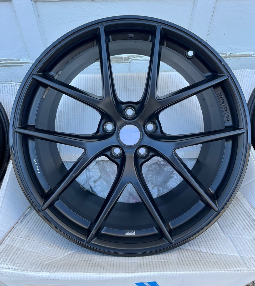 Used set of 4 BBS CI-R 20x10.5 5x114.3 ET35 Satin Black w Black