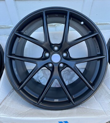 Used set of 4 BBS CI-R 20x10.5 5x114.3 ET35 Satin Black w Black 