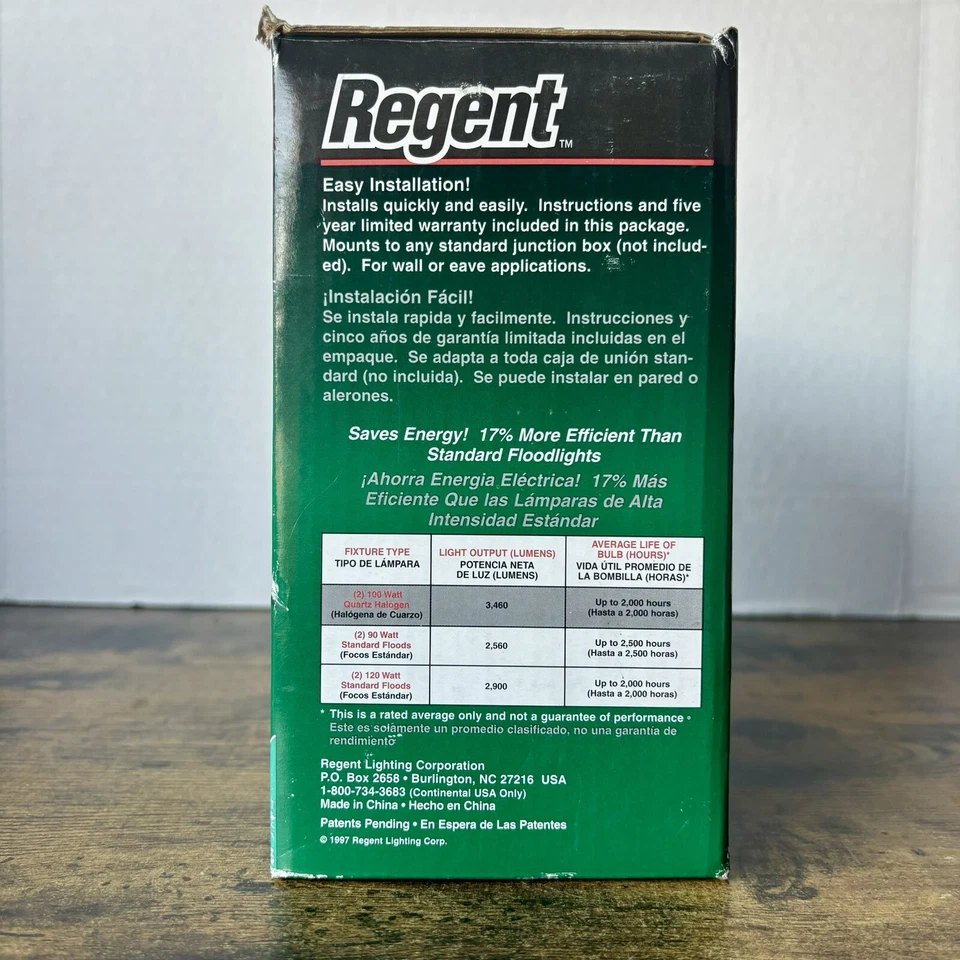 Regent Twin Decorative Floodlight 200 Watt Halogen MX1 Bronze - Vintage NEW NOS - Image 3 of 4