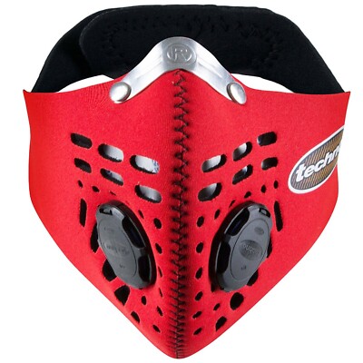 Respro Techno Anti Pollution Gesichtsmaske mit Kombifilter Rot