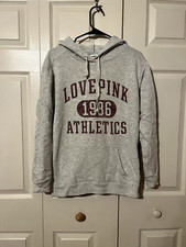 Victoria's Secret PINK Light Gray Campus Pullover Hoodie XS BRAND NEW