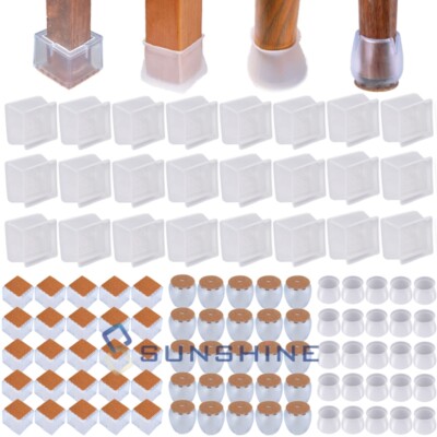 Chair Leg End Caps table floor protectors  Inserts Plugs Silicone Feet Cover