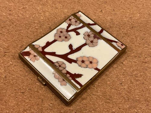 1920er Japan inspiriert Made in USA PUDER KOMPAKT schweres MESSING - Bild 1 von 17