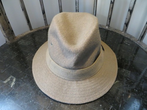 Vintage LL Bean Wool Fedora Hat Green 
