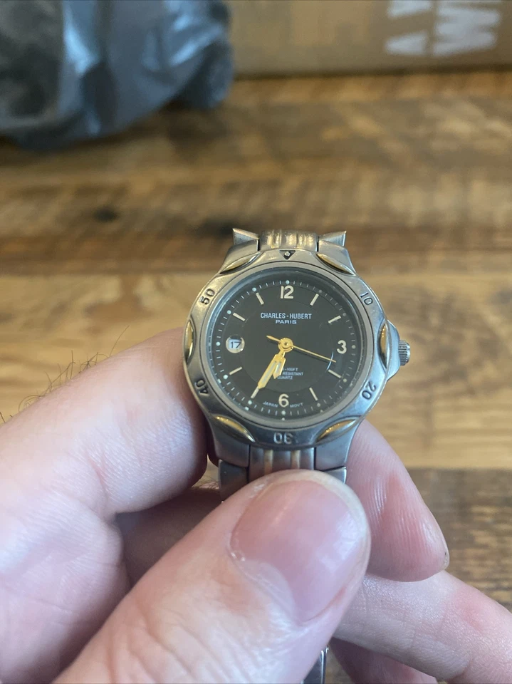 Charles-hubert Paris 6654J ALL TITANIUM Ladies Watch - image 2 of 4